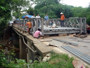 Cầu Ngòi Lực trên quốc lộ 70 qua Yên Bái có nguy cơ bị sập